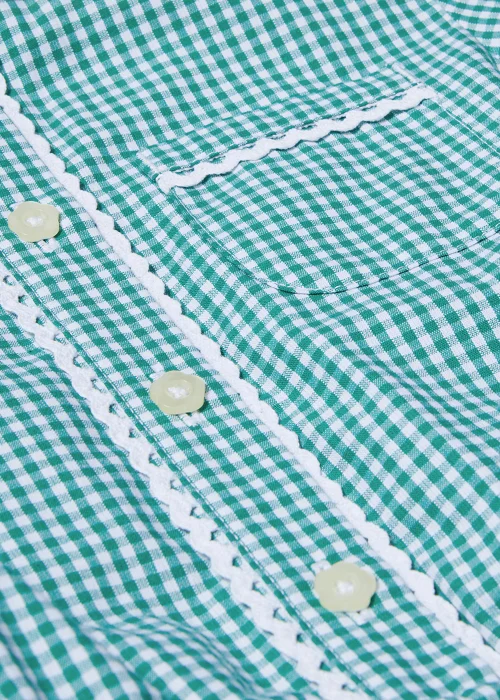 Girls Green Traditional Gingham School Dress (3-14yrs) - 3 Yrs Image 2
