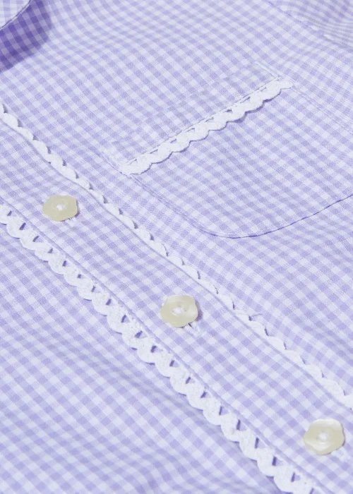 Girls Lilac Traditional Gingham School Dress (3-14yrs) - Age 3 Years Image 2
