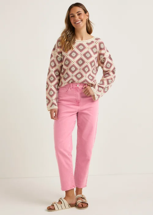 Ava Pink Mom Jeans - 8/L31 Image 1