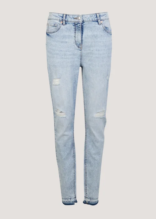 April Vintage Wash Ripped Jeans - Size 08 29 leg Image 5