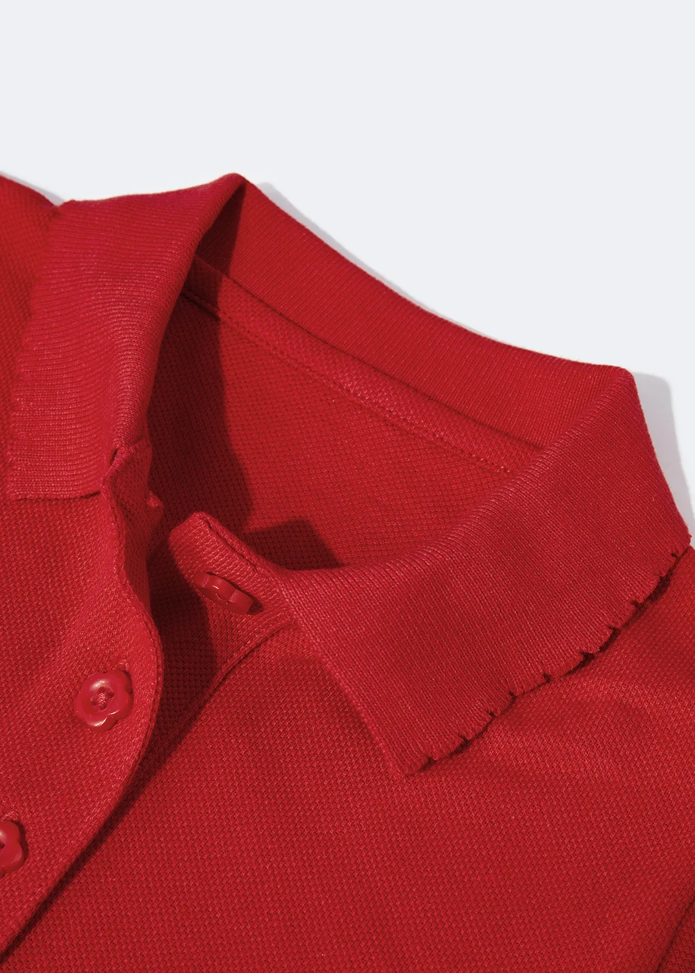 Girls 2 Pack Red Scallop Collar School Polo Shirts (3-13yrs) - 3 Yrs Image 2