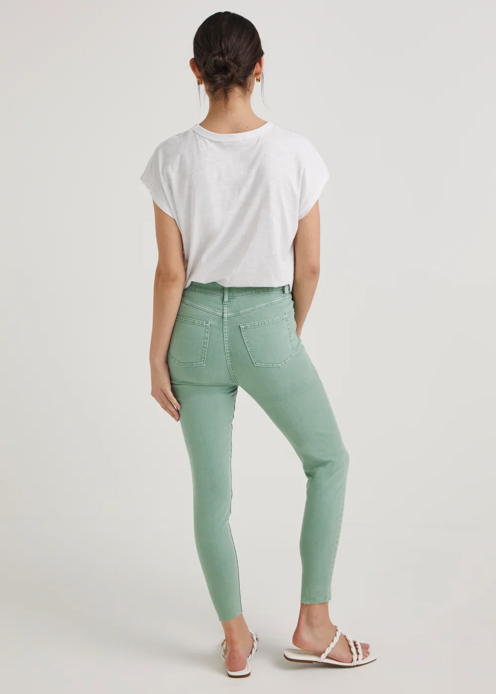 April Mint Ankle Grazer Super Skinny Jeans - Size 8 Image 2
