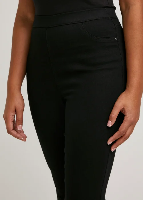 Rosie Black Cropped Pull On Jeggings - 8 Image 3