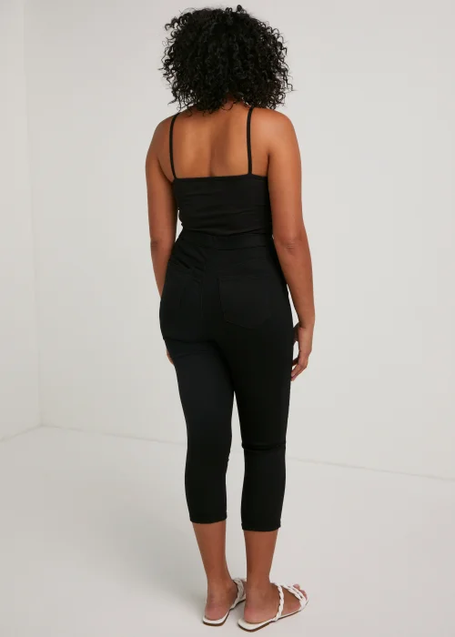 Rosie Black Cropped Pull On Jeggings - 8 Image 2