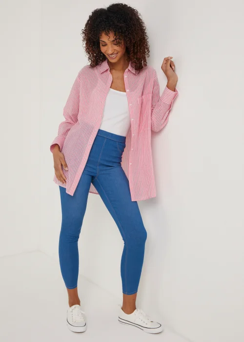 Rosie Blue Cropped Pull On Jeggings - Size 10 Image 3