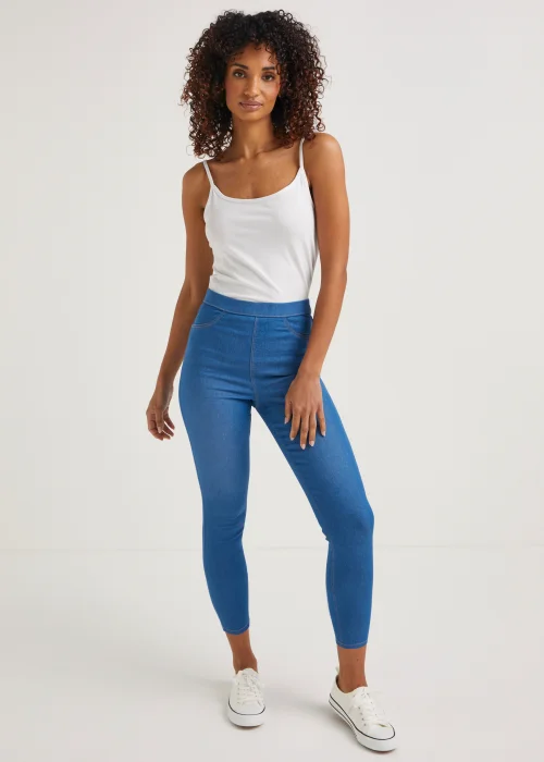 Rosie Blue Cropped Pull On Jeggings - Size 10 Image 1