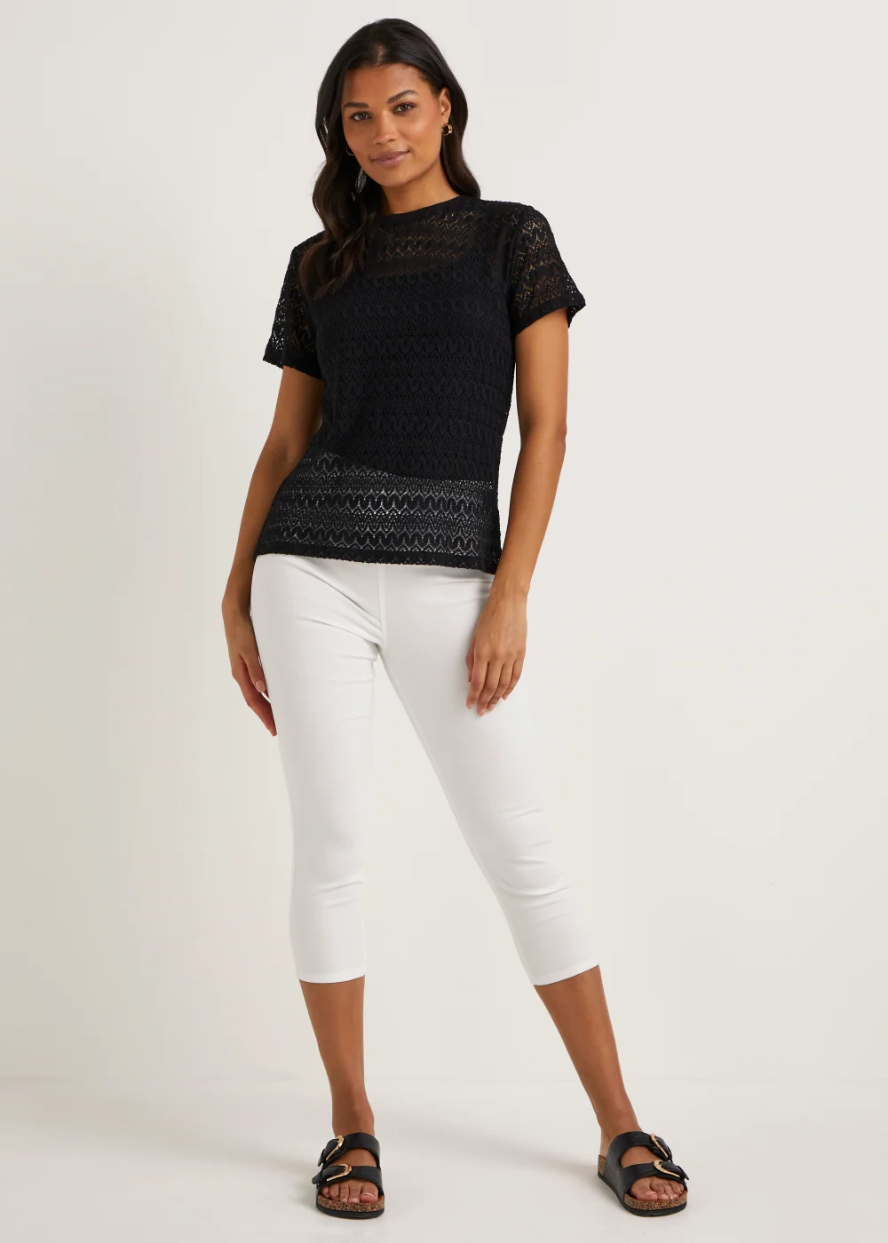 Rosie White Cropped Pull On Jeggings - 8 Image 1