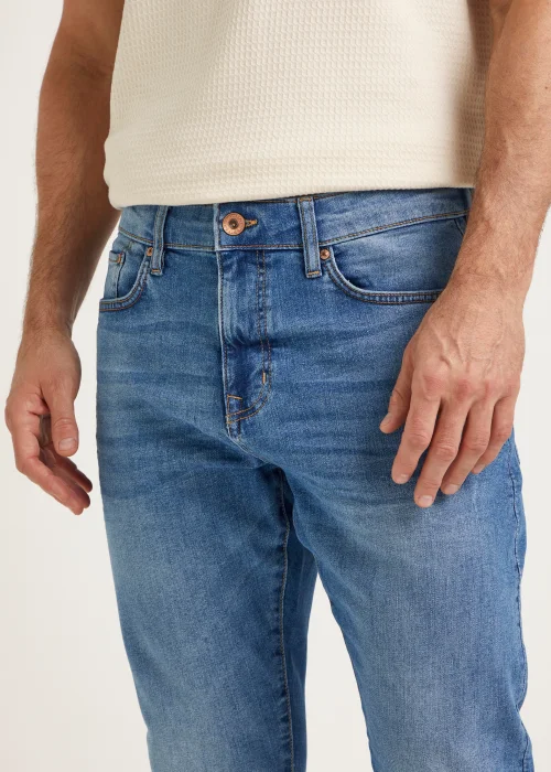 Bright Blue Stretch Skinny Jeans - 30 Waist Regular Image 3