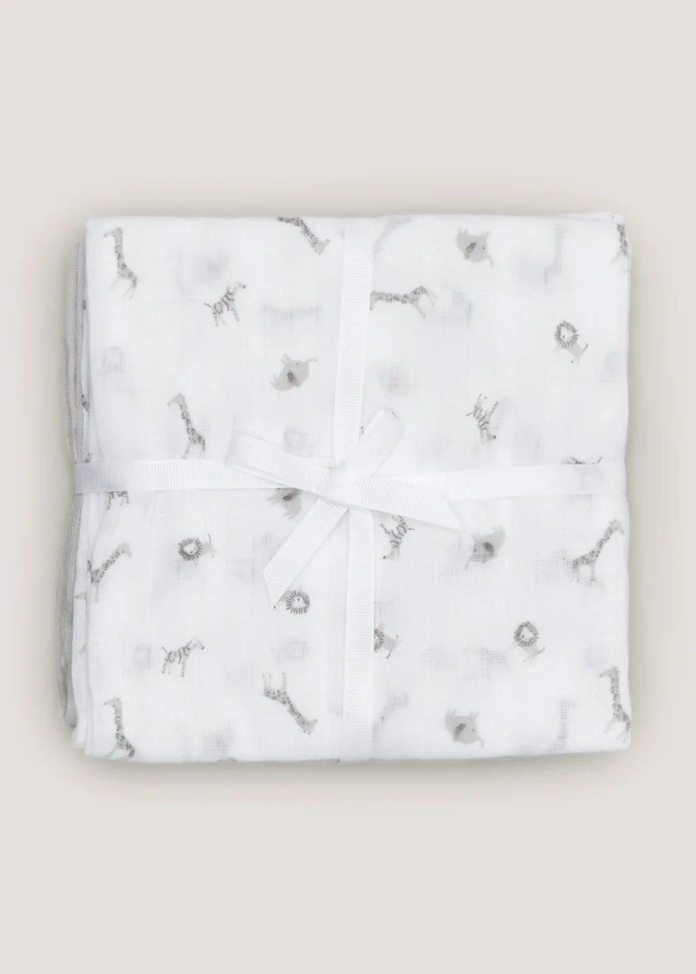 3 Pack White Safari Muslin Cloths (73cm x 73cm) - One Size Image 2