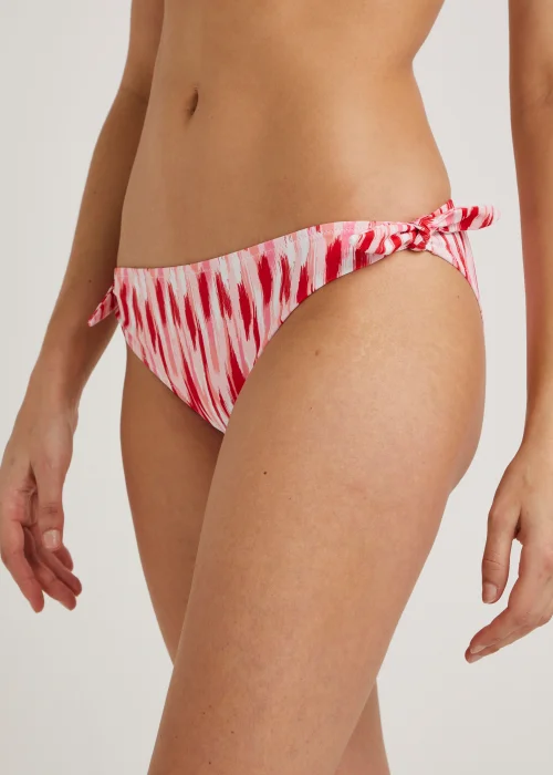Pink Print Twist Bikini Bottoms - Size 8 Image 3