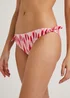 Pink Print Twist Bikini Bottoms - Size 8 Image 3