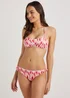 Pink Print Twist Bikini Bottoms - Size 8 Image 1