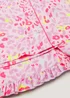 Girls Pink Leopard Satin Button Up Pyjama & Scrunchie Set (4-13yrs) - Age 8 Years Image 2