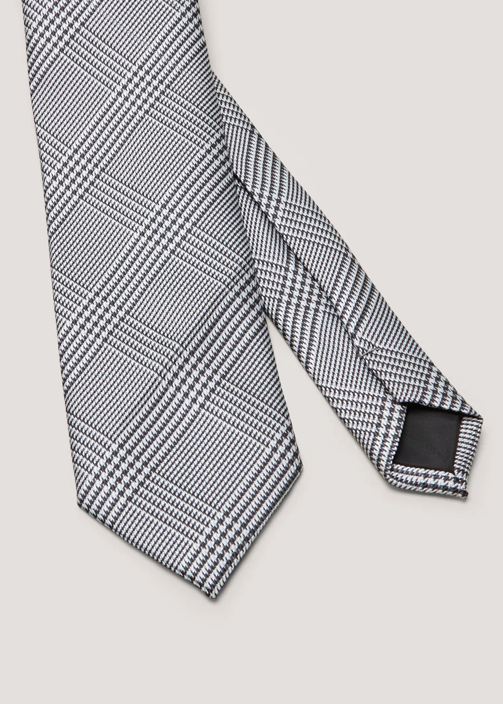 Taylor & Wright Black Check Skinny Tie - One Size Image 2
