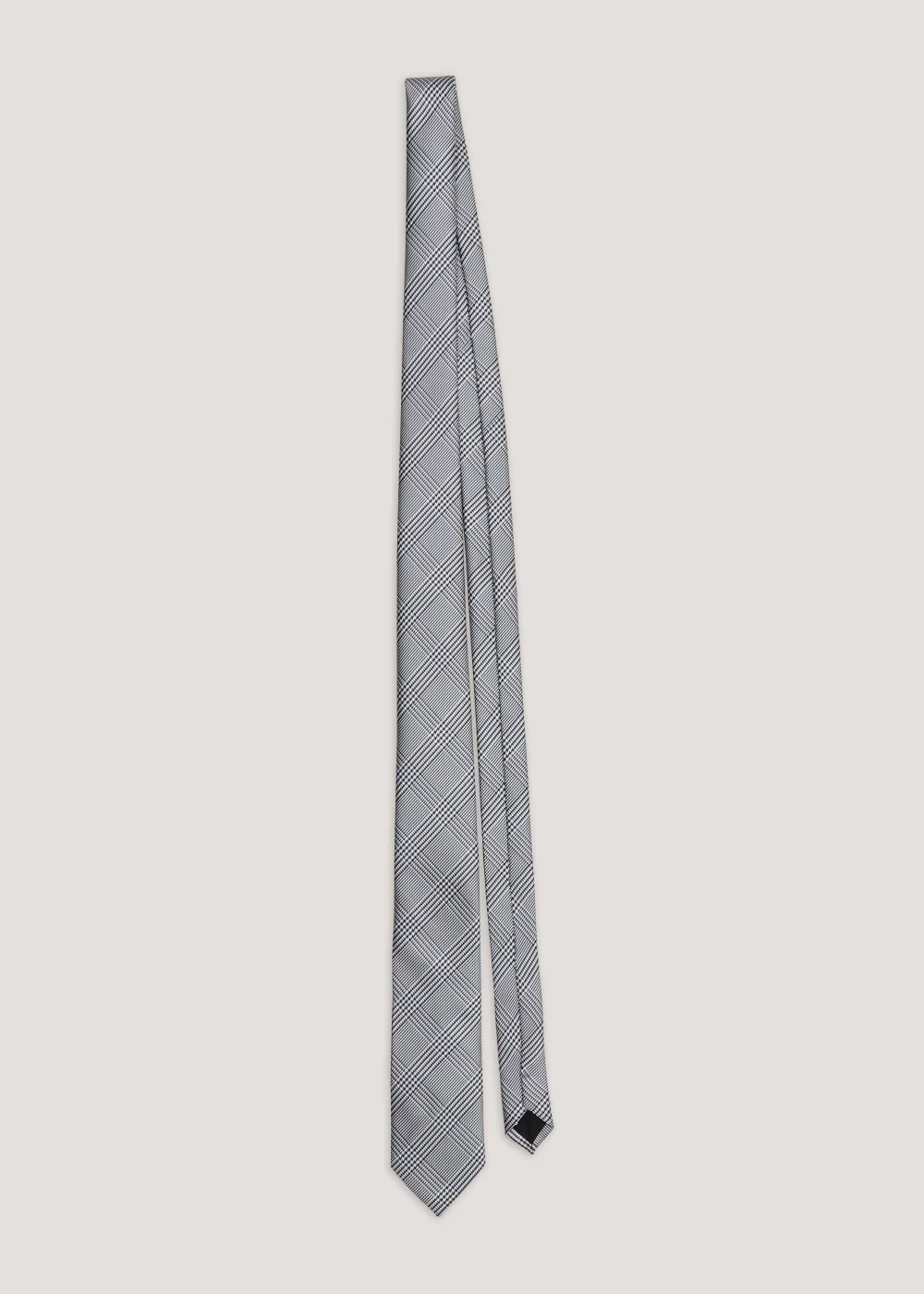 Taylor & Wright Black Check Skinny Tie - One Size Image 1