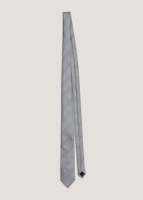 Taylor & Wright Black Check Skinny Tie - One Size Image 1