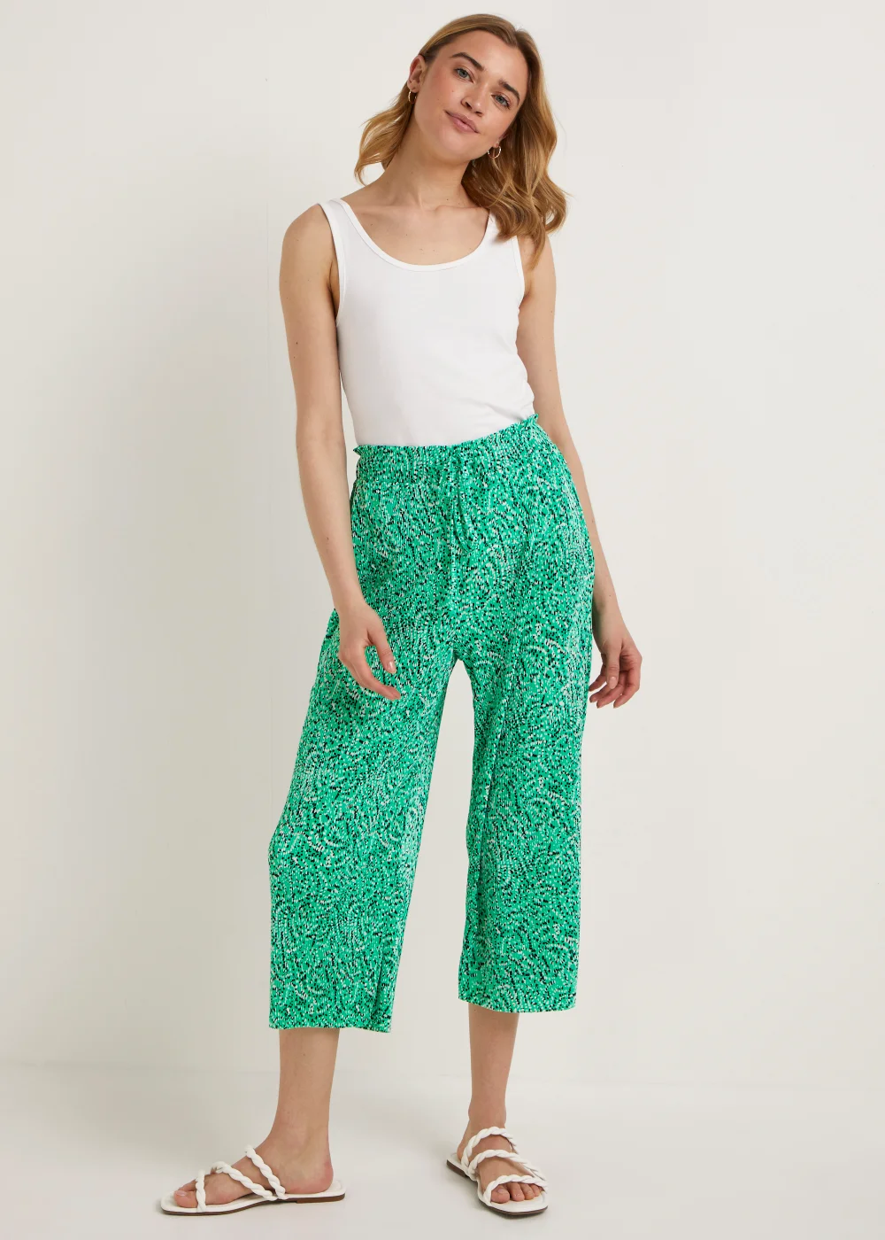 Green Spring Plisse Trousers - 8 Image 1