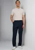 Taylor & Wright Navy Regular Fit Flexi Waist Trousers - 32 Waist 29 Leg Image 1