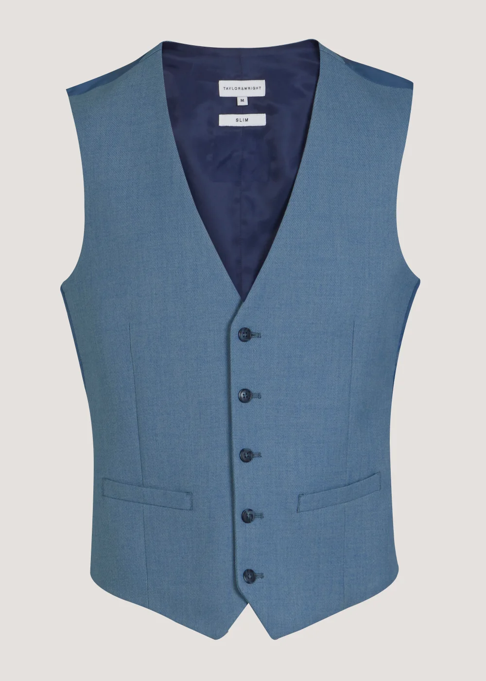 Taylor & Wright Ledger Blue Waistcoat - Small Image 1