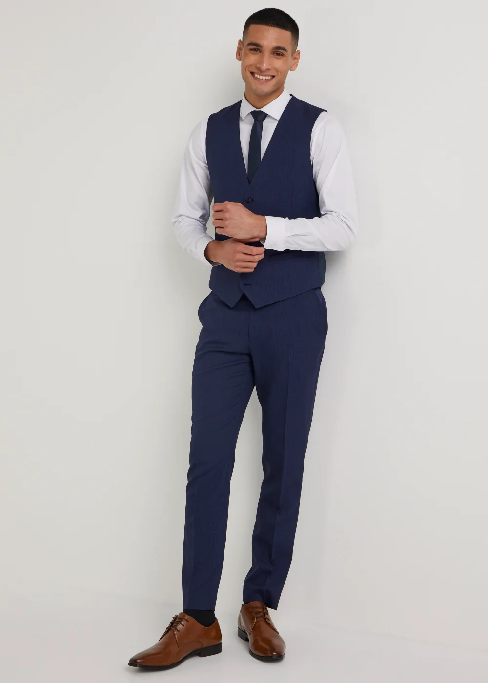 Taylor & Wright Cooper Navy Skinny Fit Suit Trousers - 30 Waist 31 Leg Image 4