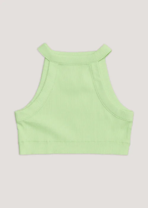 Girls Candy Couture Lime Racer Back Crop Top (9-16yrs) - 9 Yrs Image 1