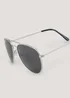 Kids Silver Aviator Sunglasses (3-10yrs) - One Size Image 2
