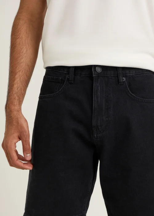 Black Relaxed Denim Shorts - 30 Image 3