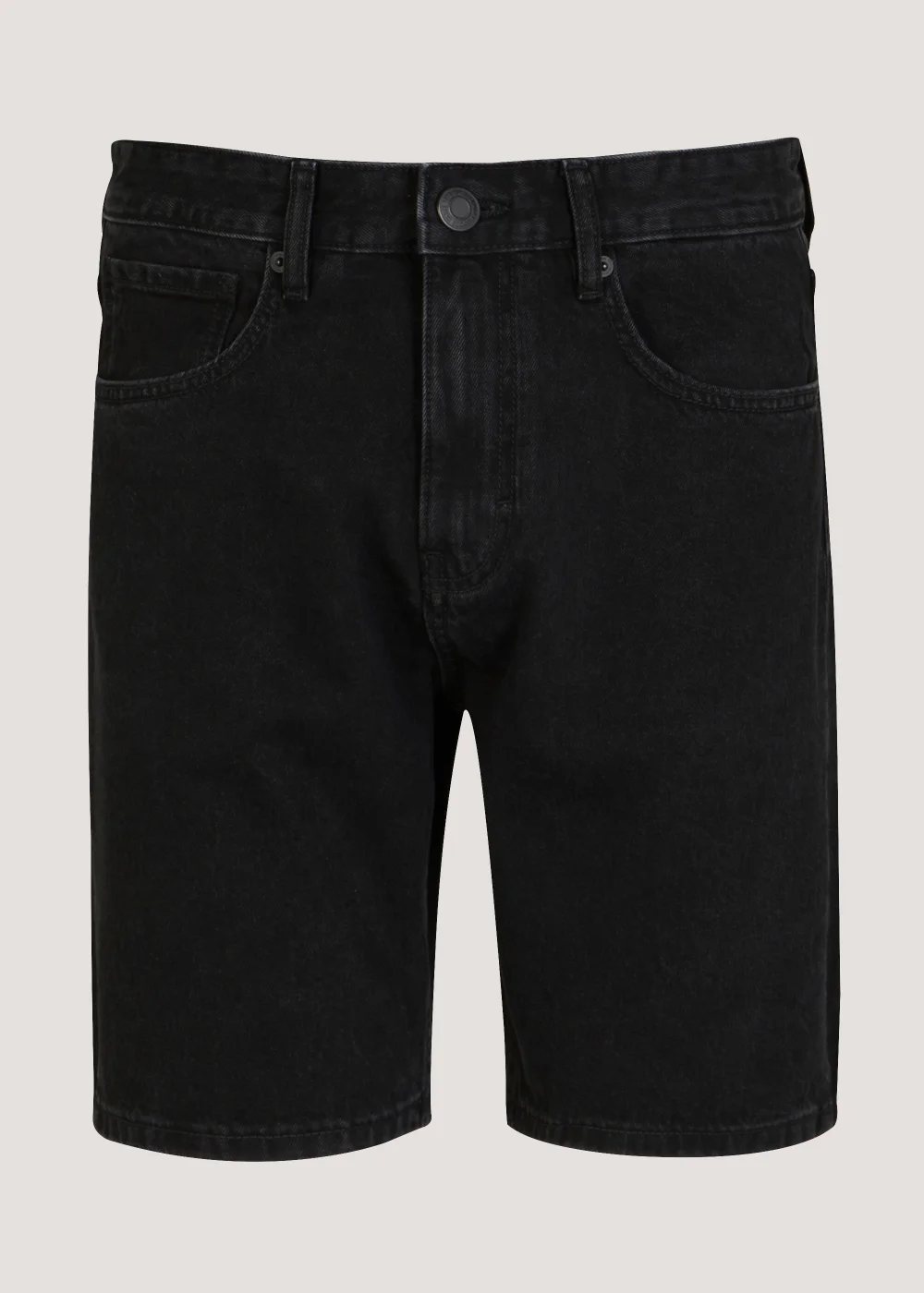 Black Relaxed Denim Shorts - 30 Image 5