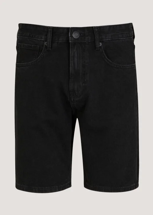 Black Relaxed Denim Shorts - 30 Image 5