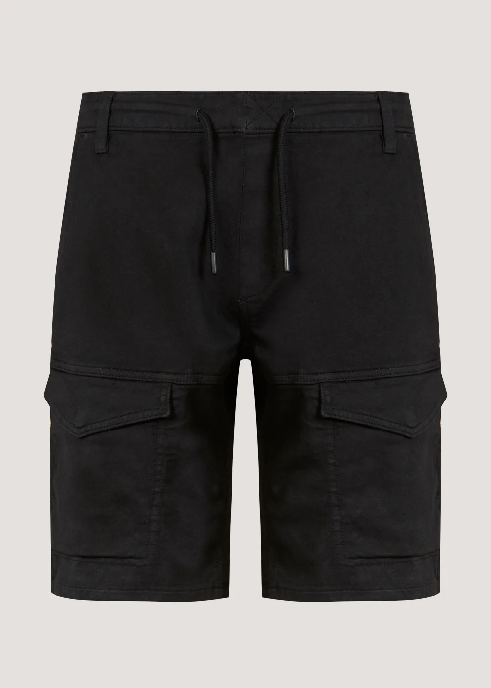 Black Denim Cargo Shorts - S Image 5