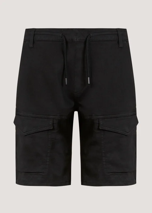 Black Denim Cargo Shorts - S Image 5
