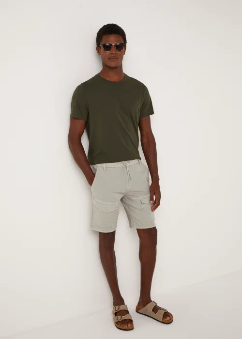 Bone Denim Cargo Shorts - S Image 4