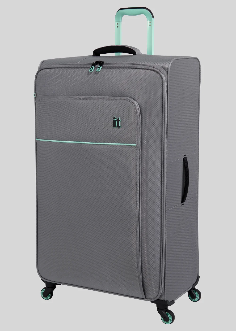 IT Luggage Grey Soft Shell Suitcase - Cabin Image 3