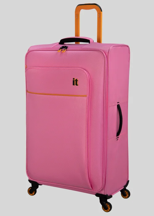 IT Luggage Pink Soft Shell Suitcase - Cabin Image 3