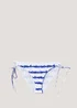 White & Blue Tie Dye Triangle Bikini Bottoms - Size 8 Image 4