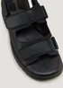 Black Riptape Gladiator Sandals - 3 Image 2