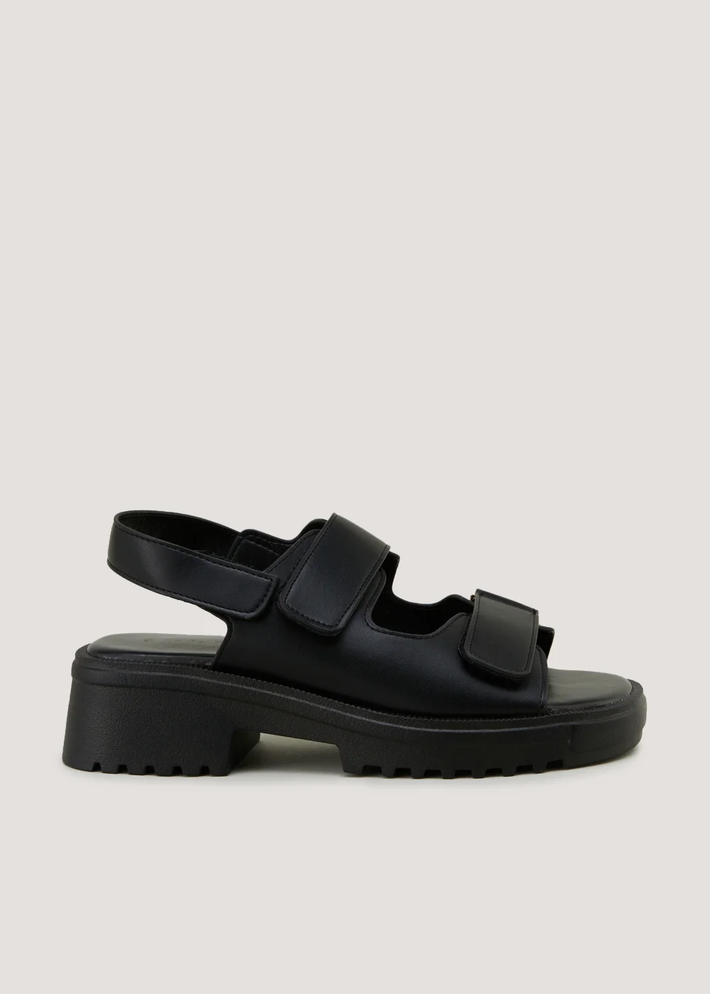 Black Riptape Gladiator Sandals - 3 Image 1