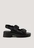 Black Riptape Gladiator Sandals - 3 Image 1