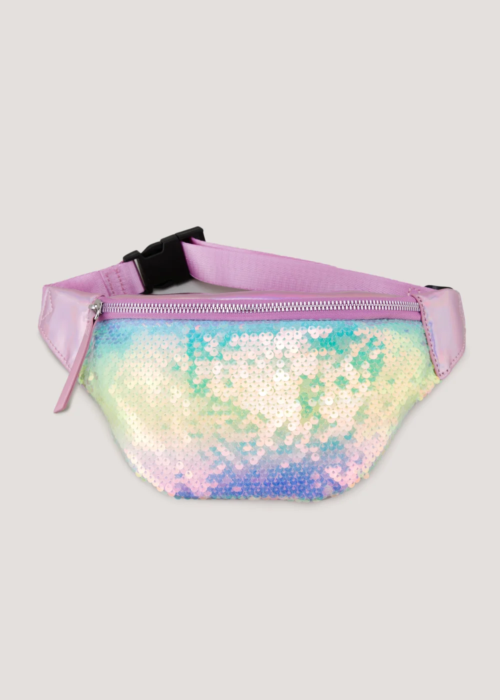 Girls Pink Sequin Bum Bag - One Size Image 1