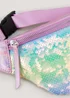 Girls Pink Sequin Bum Bag - One Size Image 2