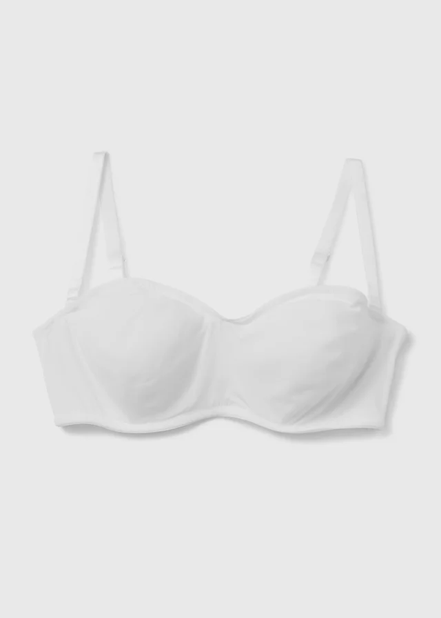 DD+ White Non Padded Multiway Bra