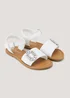 Girls White Buckle Sandals (Younger 10-Older 5) - Size 10 Infants Image 1