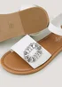 Girls White Buckle Sandals (Younger 10-Older 5) - Size 10 Infants Image 2