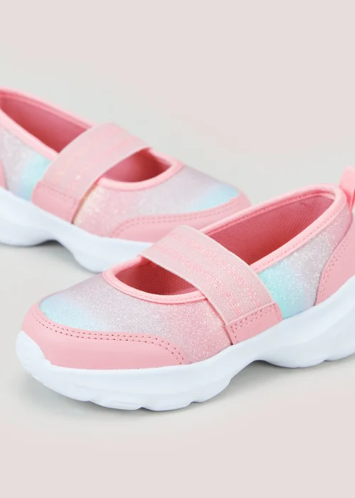 Girls Multicoloured Mary Jane Sports Shoes - Size 4 Infants Image 2