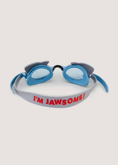 Boys Blue Shark Goggles (One Size) - One Size Image 2