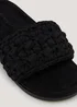 Black Chunky Braided Footbed Sandals - Size 3 Image 2