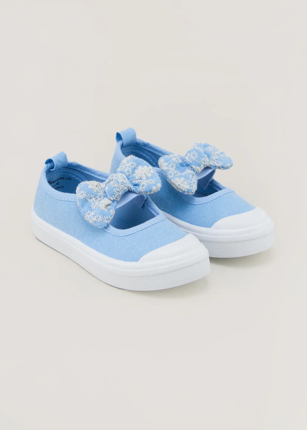 Girls Blue Bow Mary Jane Pumps (Younger 4-12) - Size 4 Infants Image 1