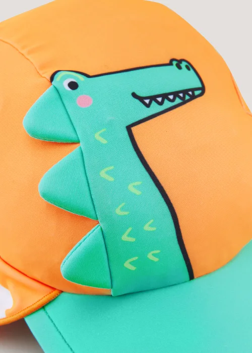 Boys Orange & Green Crocodile Keppi Sun Hat (6mths-6yrs) - 3-6 Yrs Image 2