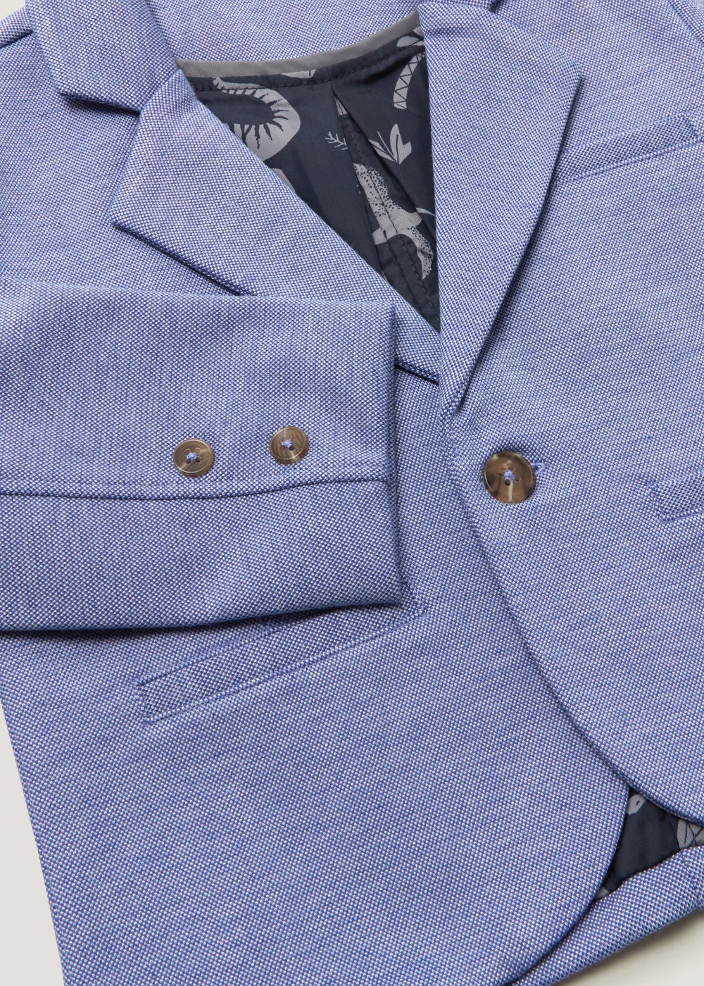 Boys Mini Me Blue Smart Jersey Blazer (9mths-4yrs) - 2-3 Yrs Image 2