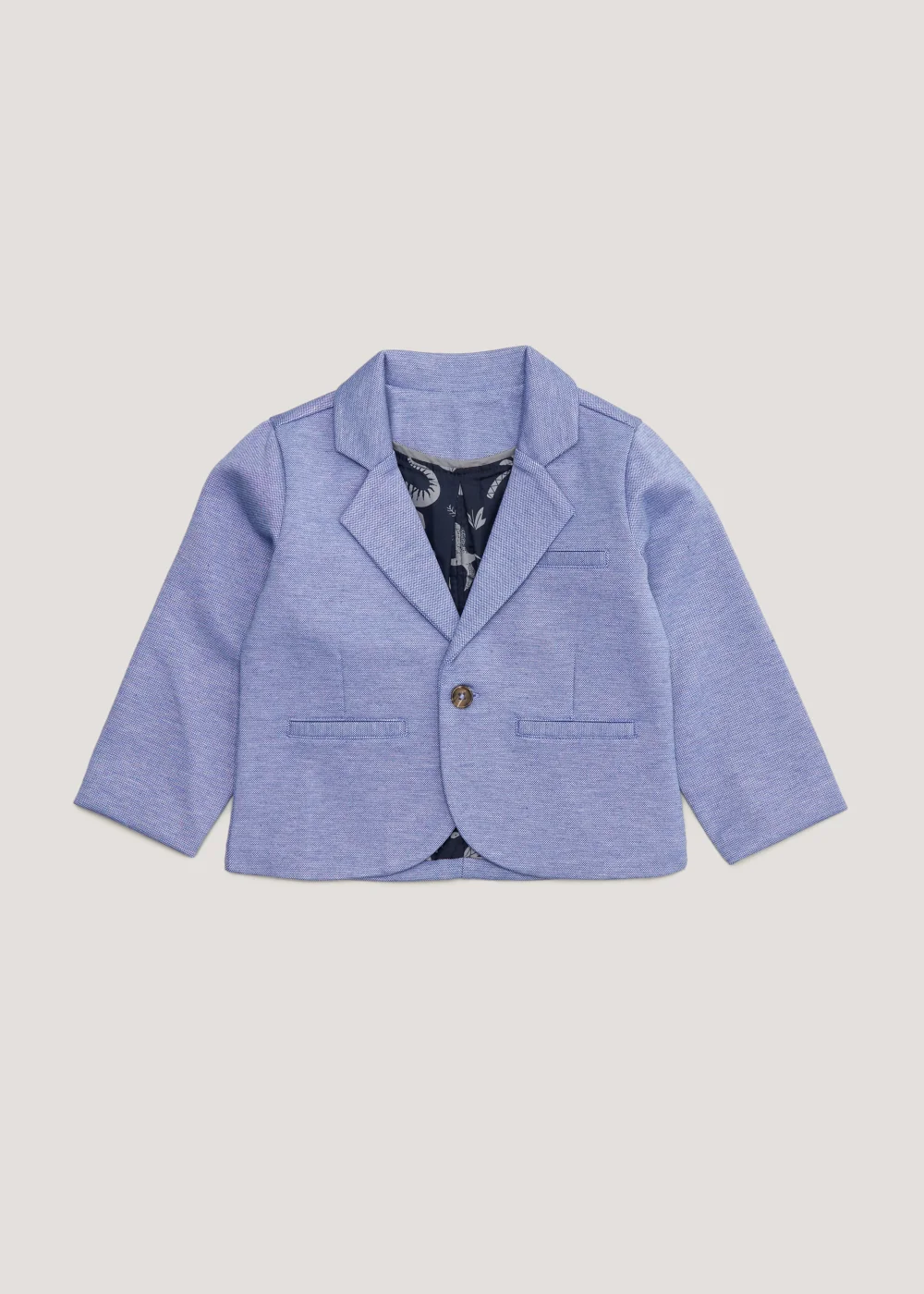 Boys Mini Me Blue Smart Jersey Blazer (9mths-4yrs) - 2-3 Yrs Image 1